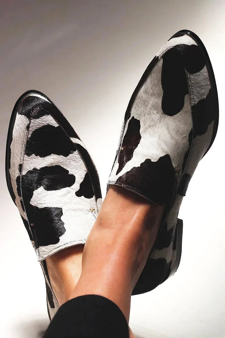 Everly & Rose | Cow Print Loafers