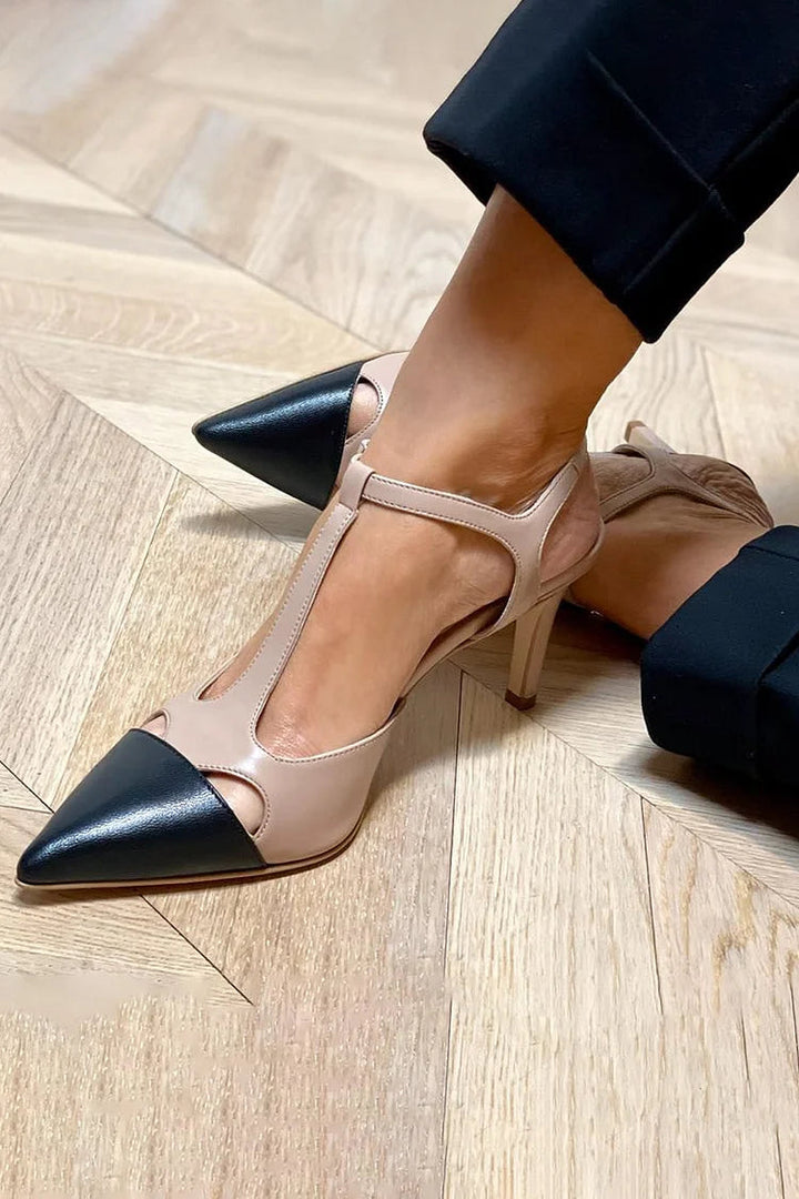 Everly & Rose | Elegant Pointed Toe Two-Tone Décolleté for a Sophisticated Style