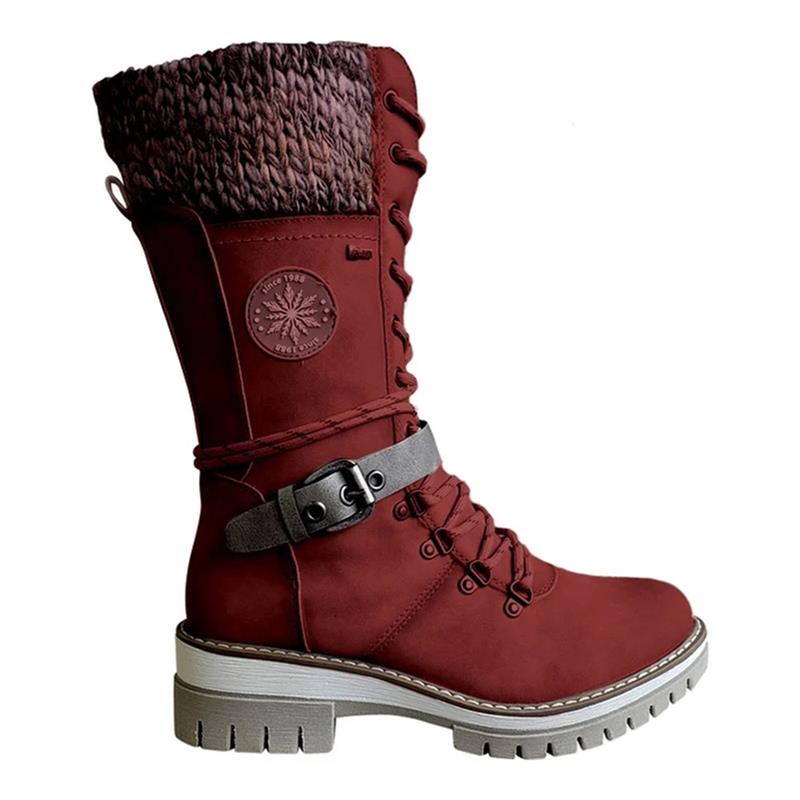 FrostLuxe | Waterproof Mid-Calf Lace-Up Boots