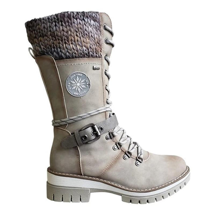 FrostLuxe | Waterproof Mid-Calf Lace-Up Boots