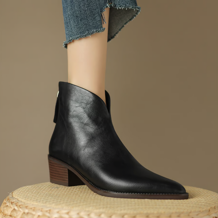Kate | Luxury Ankle Boots with Low Heel