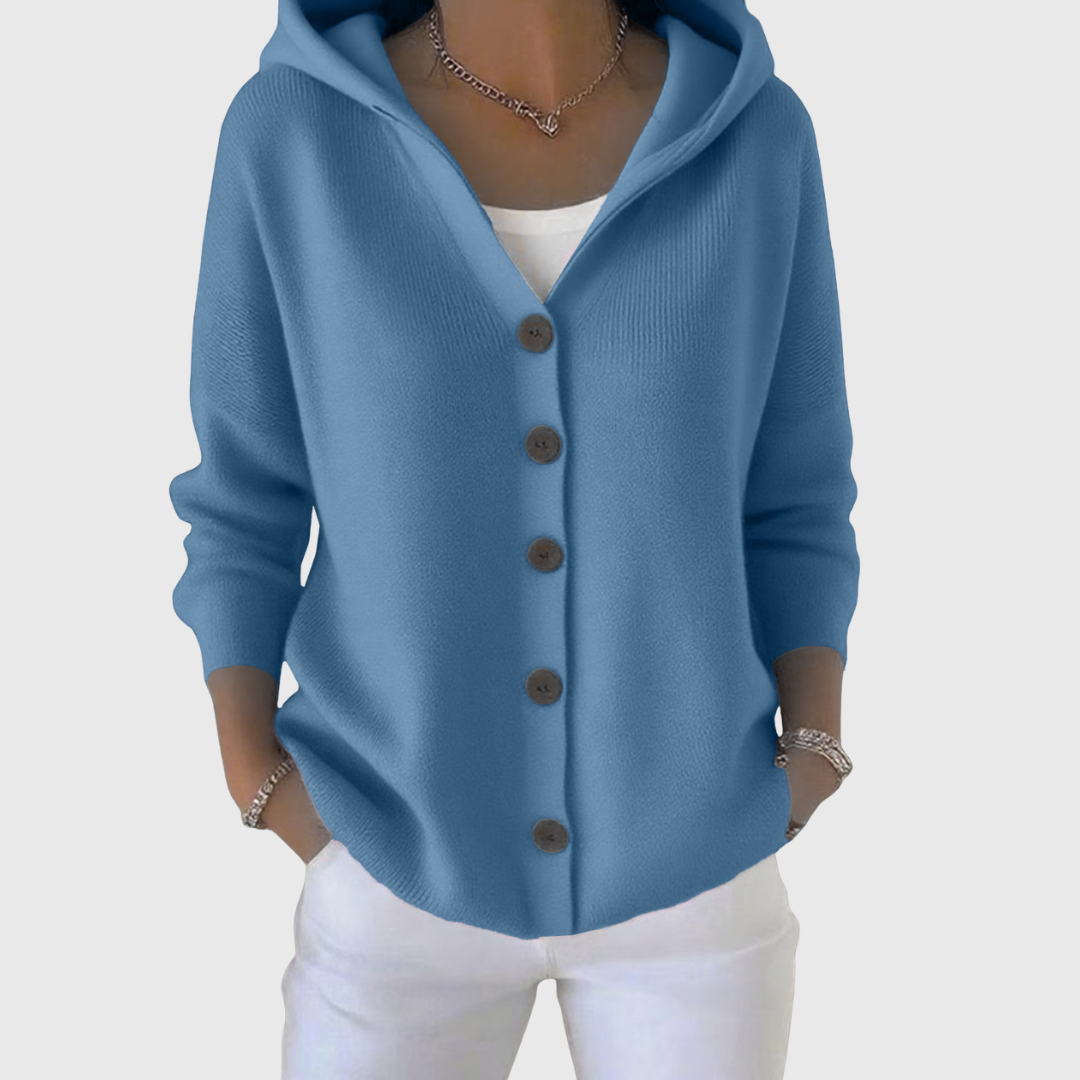 Arvoline – Elegant Hooded Cardigan