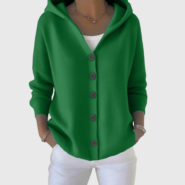 Arvoline – Elegant Hooded Cardigan