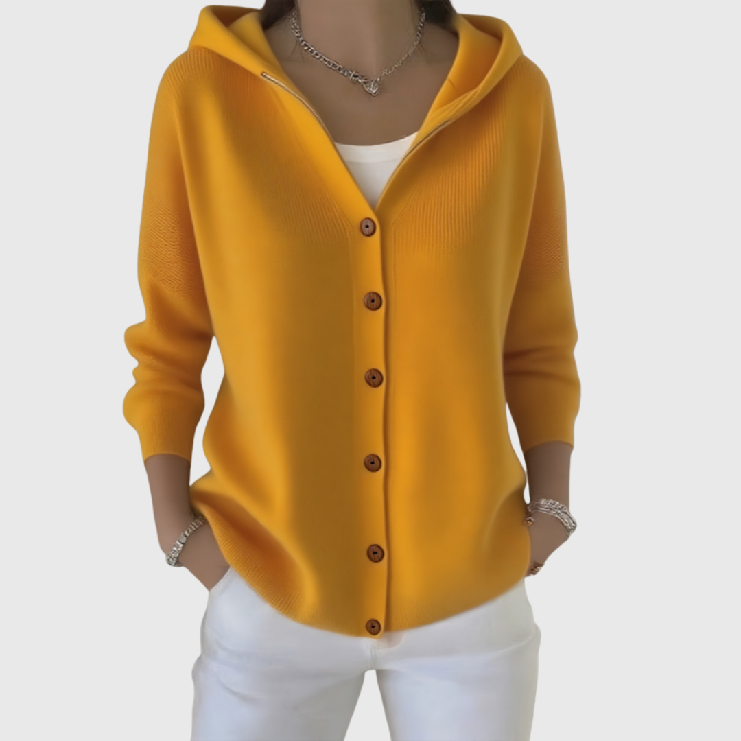 Arvoline – Elegant Hooded Cardigan