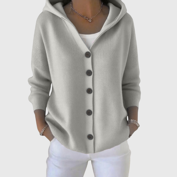Arvoline – Elegant Hooded Cardigan