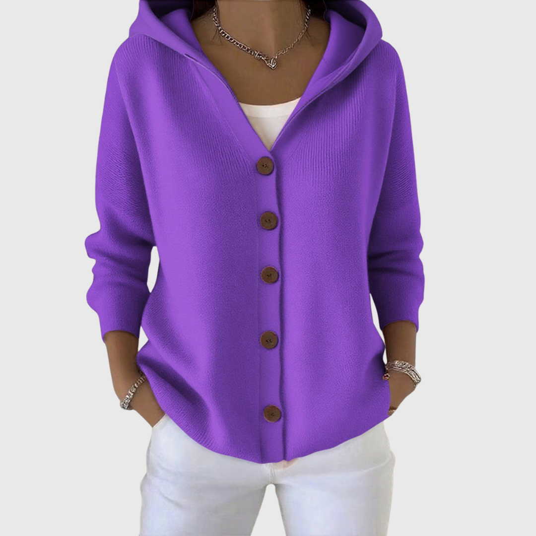 Arvoline – Elegant Hooded Cardigan