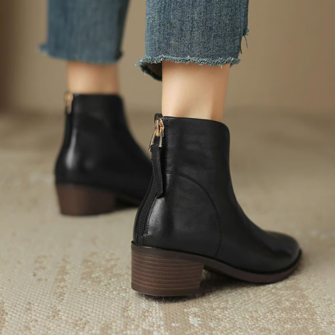 Kate | Luxury Ankle Boots with Low Heel