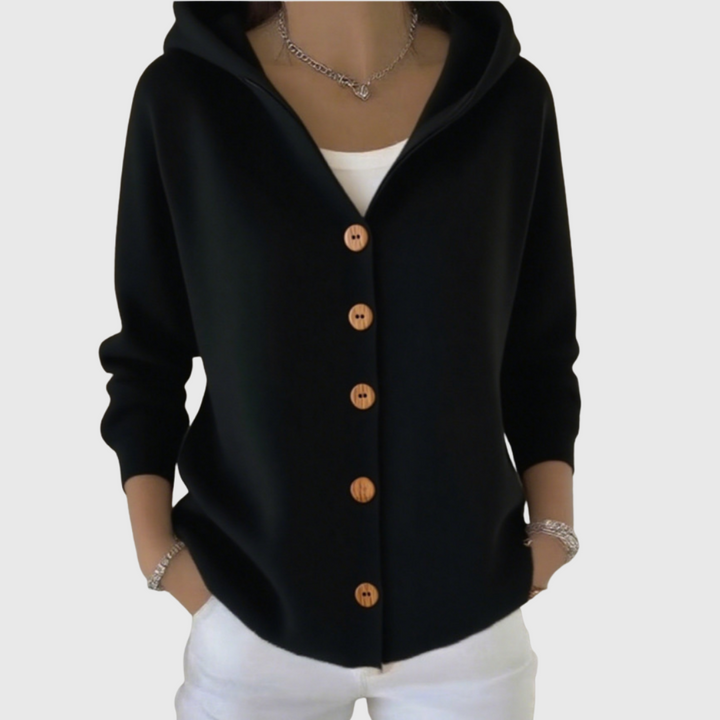 Arvoline – Elegant Hooded Cardigan
