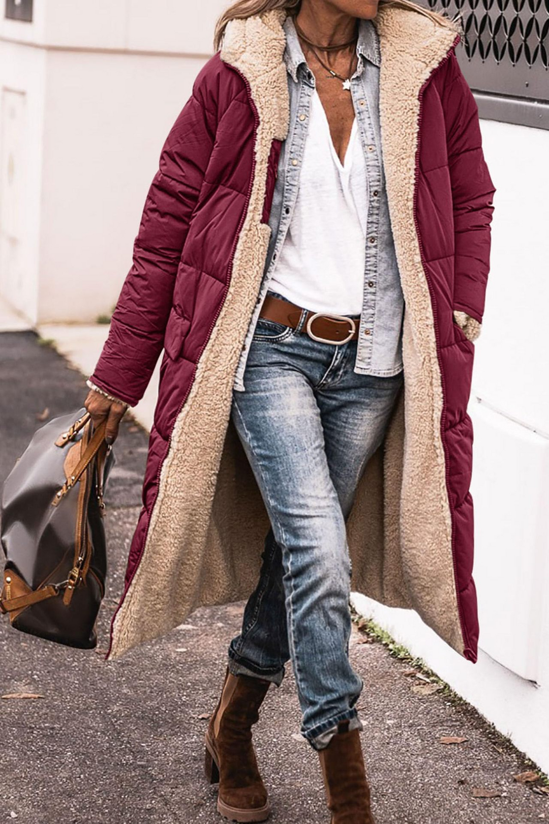 Johna | Luxe Reversible Sherpa Coat