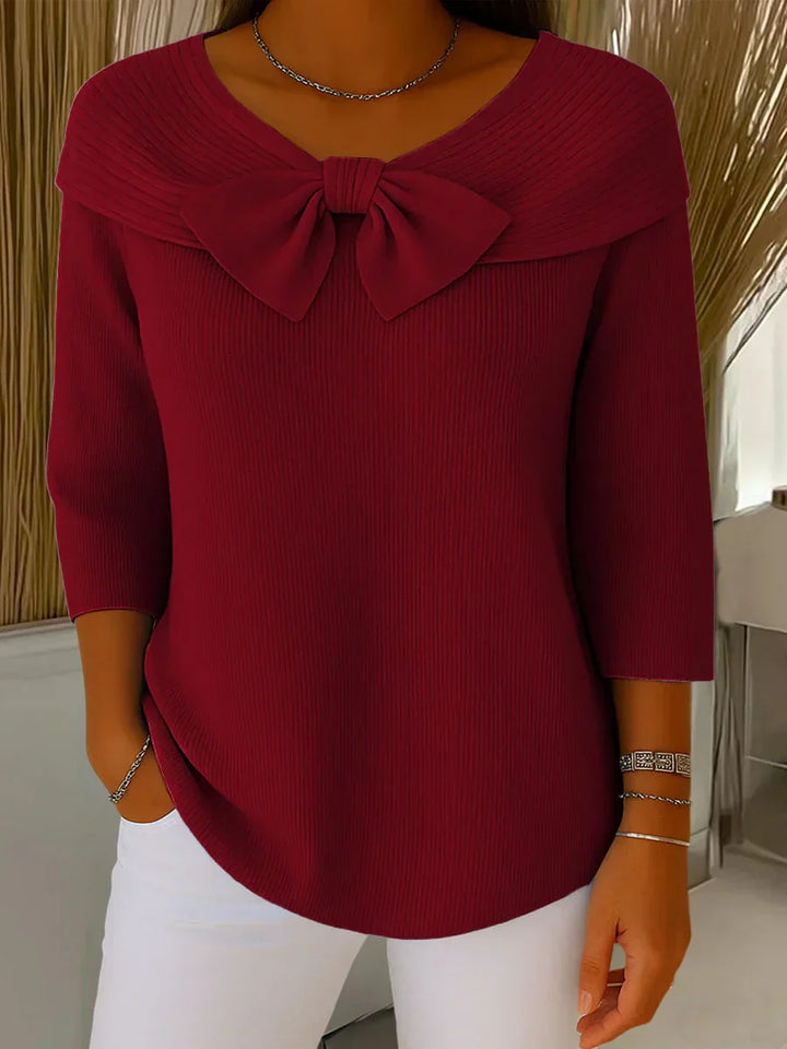 Liriavé – Feminine Bow Knit Pullover