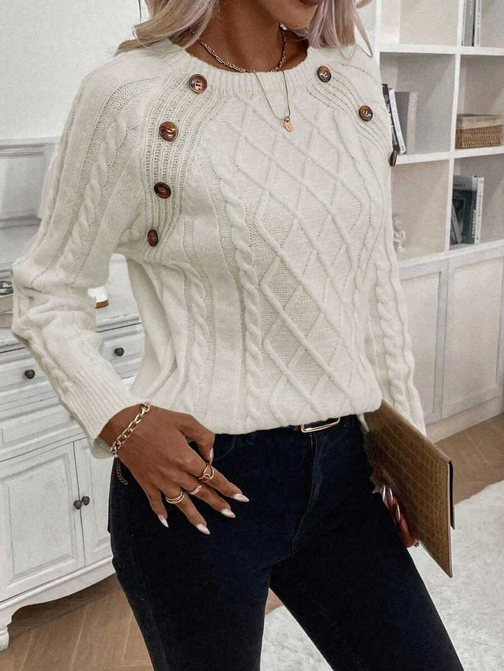 Betsy™ | Button-Detail Cable Jumper