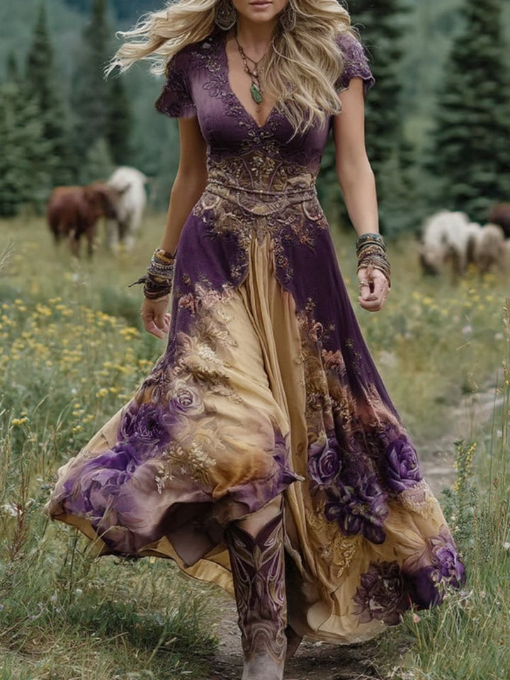 Ava™ | Gradient Floral Maxi Dress