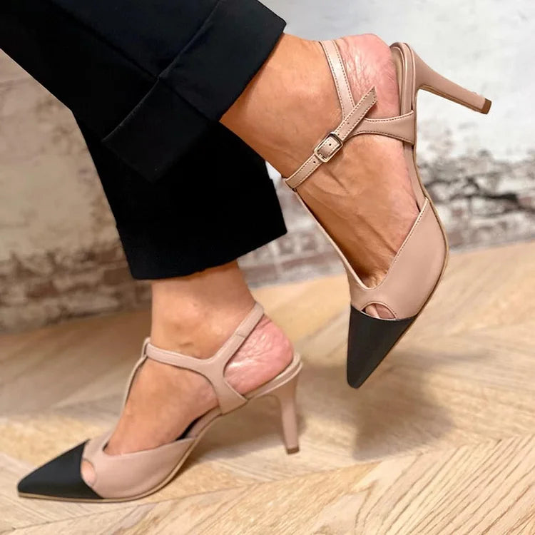 Everly & Rose | Elegant Pointed Toe Two-Tone Décolleté for a Sophisticated Style