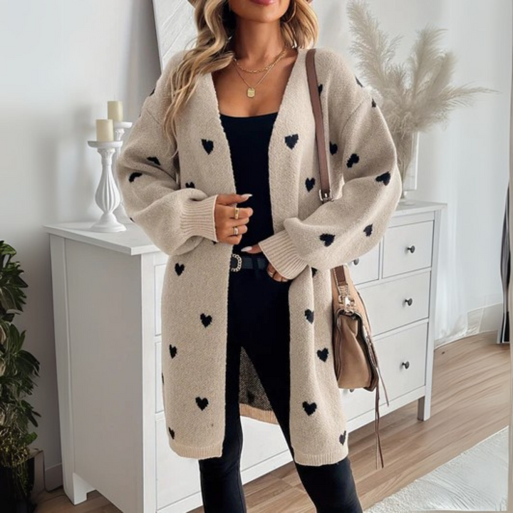 Lucy | Cardigan with Heart Pattern