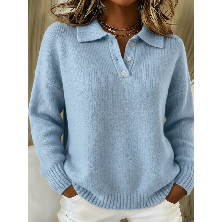Norlienne – Soft Knit Polo Sweater