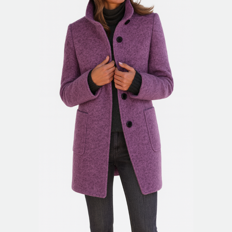 Zana | Women's Coat with High Collar