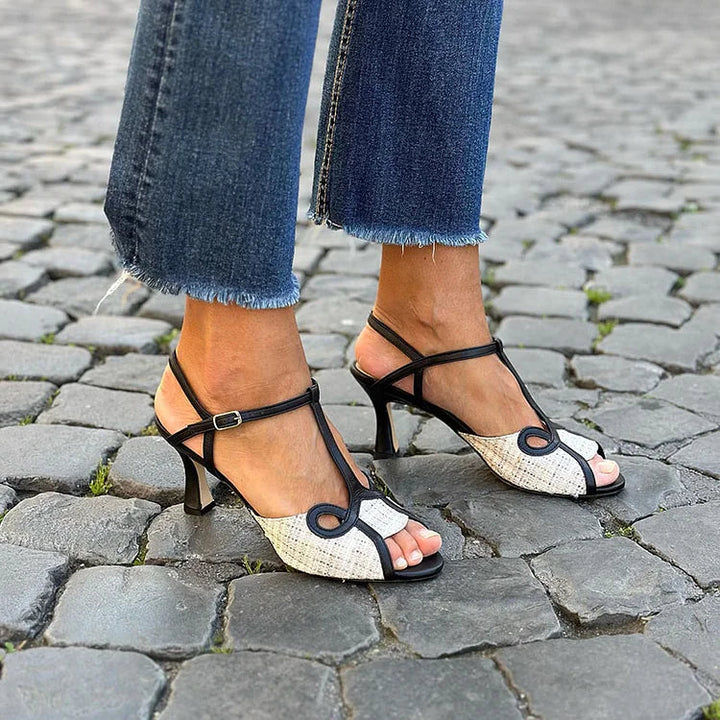 Everly & Rose | MEDIUM HEEL SANDALS IN RETRO STYLE