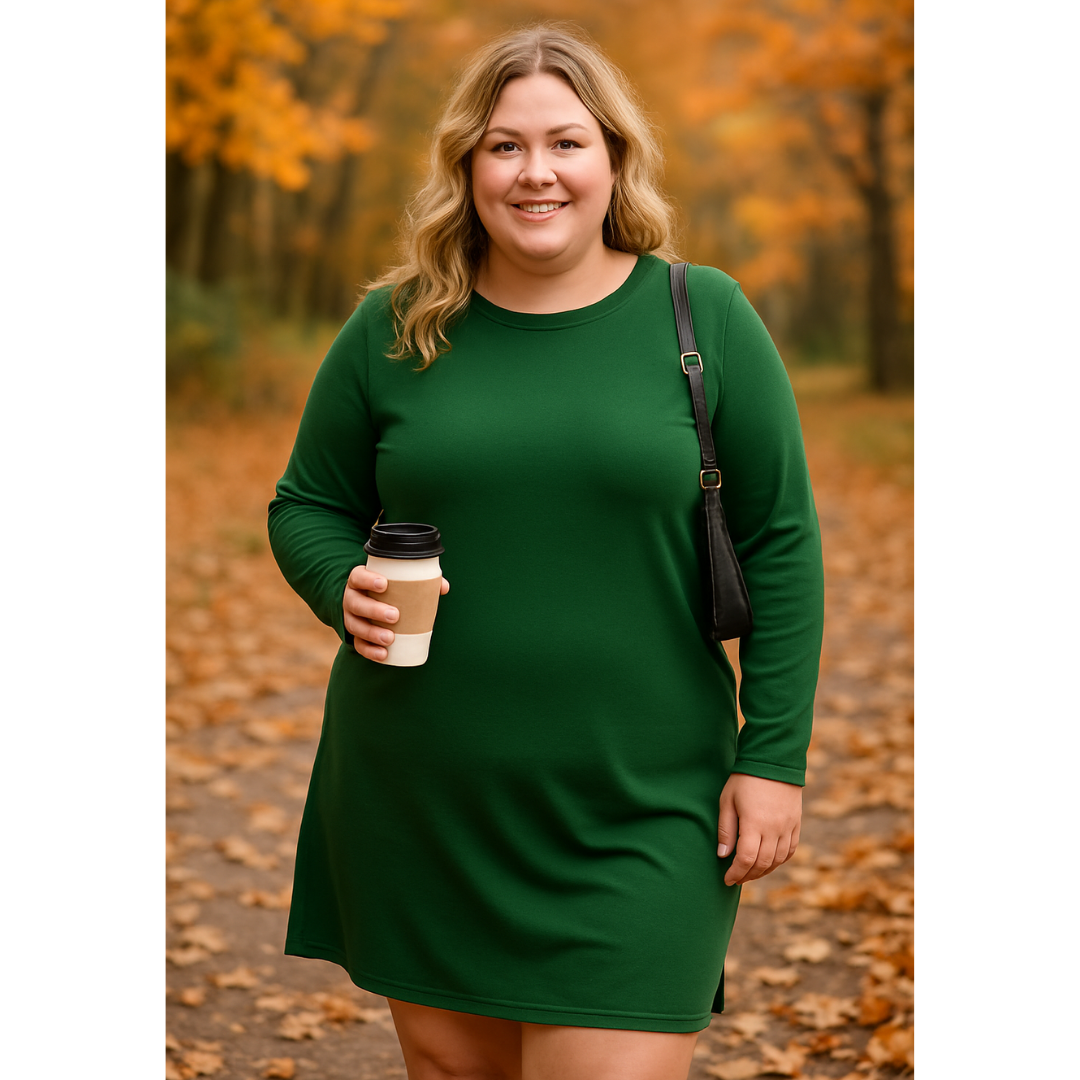 Alayah™ | Comfortable Long Sleeve Round Neck Dress