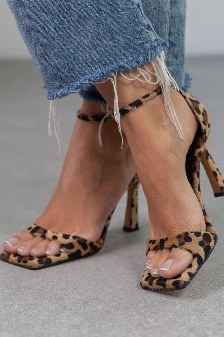 Everly & Rose | Elegant High Heel Animal Print Sandals for a Chic and Unique Look