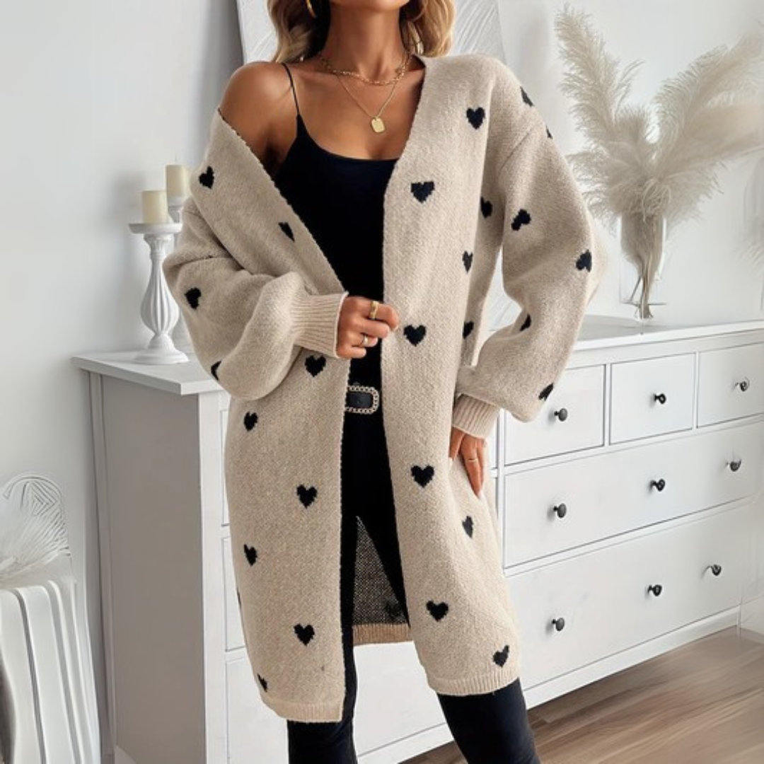 Lucy | Cardigan with Heart Pattern