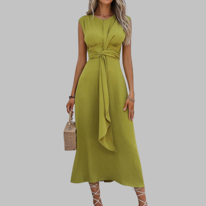Bridgette™ | Elegant Sleeveless Round Neck Maxi Dress