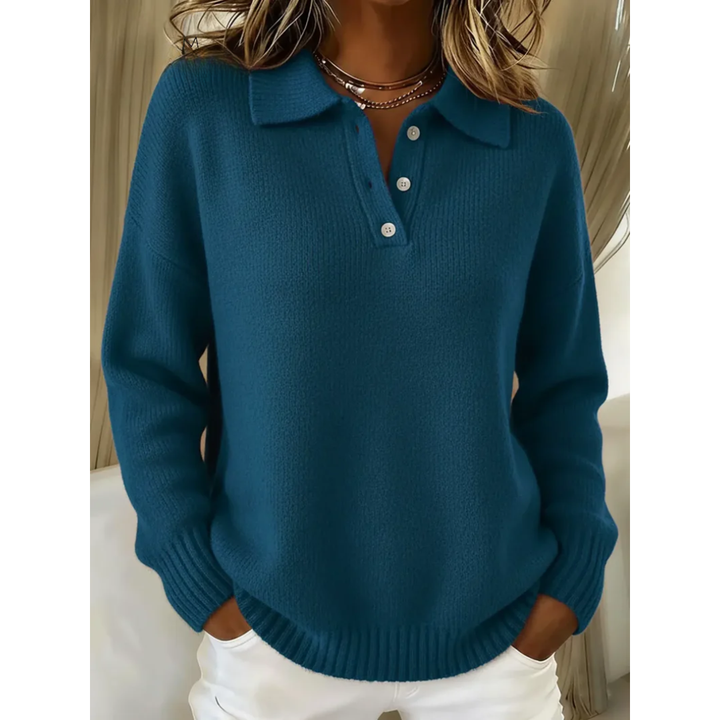 Norlienne – Soft Knit Polo Sweater