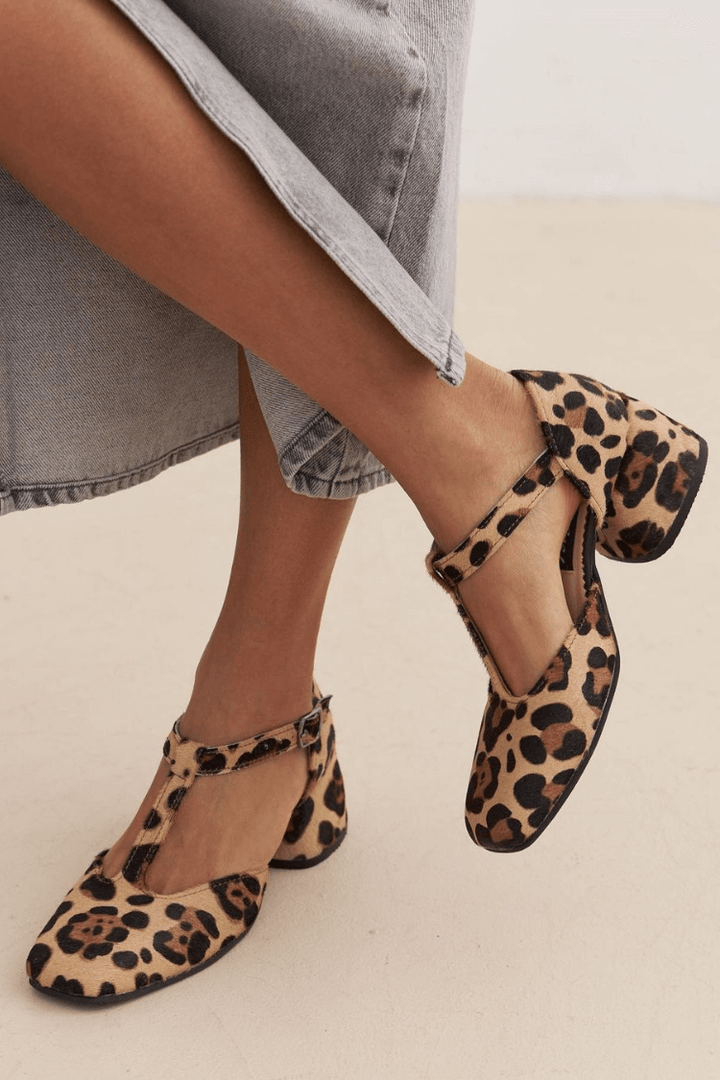 Everly & Rose | ANIMAL PRINT T-STRAP SHOES