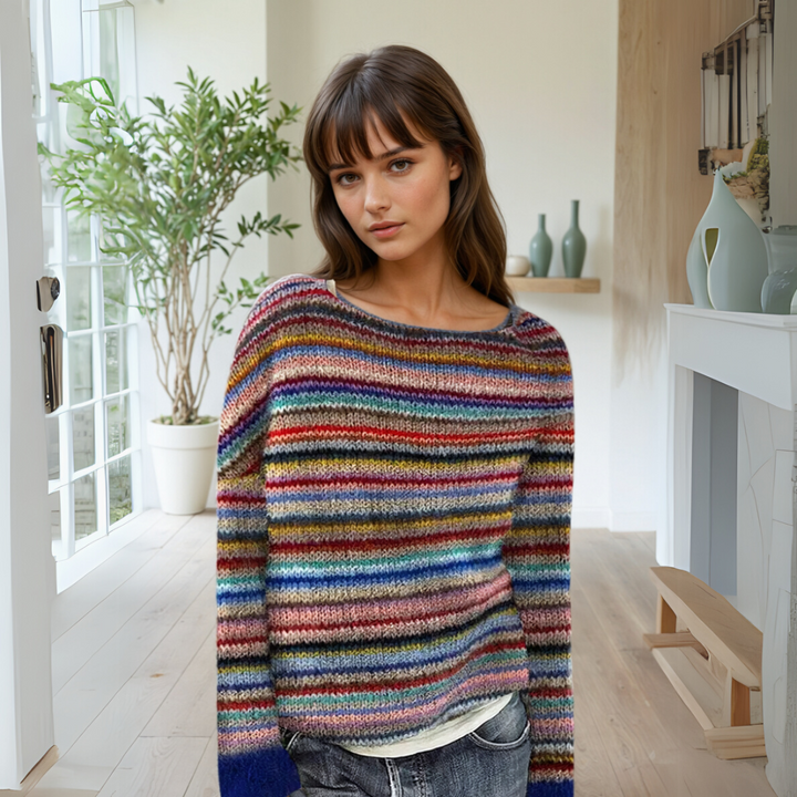 Sophia | Loose and Cozy Striped Sweater
