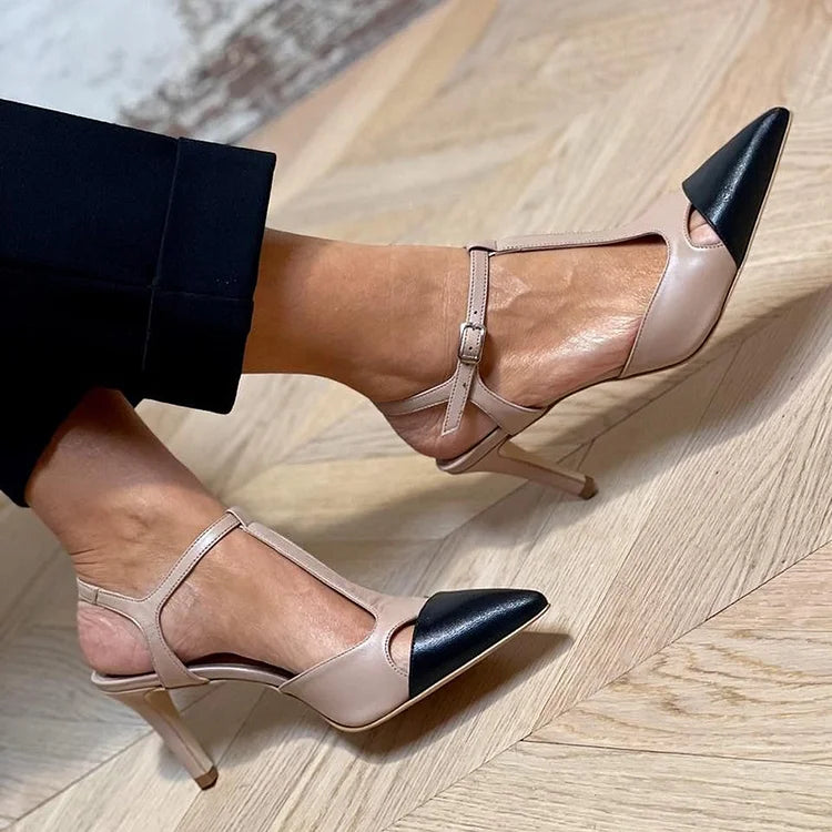 Everly & Rose | Elegant Pointed Toe Two-Tone Décolleté for a Sophisticated Style