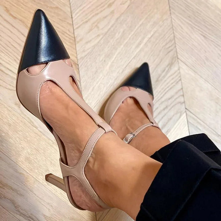 Everly & Rose | Elegant Pointed Toe Two-Tone Décolleté for a Sophisticated Style