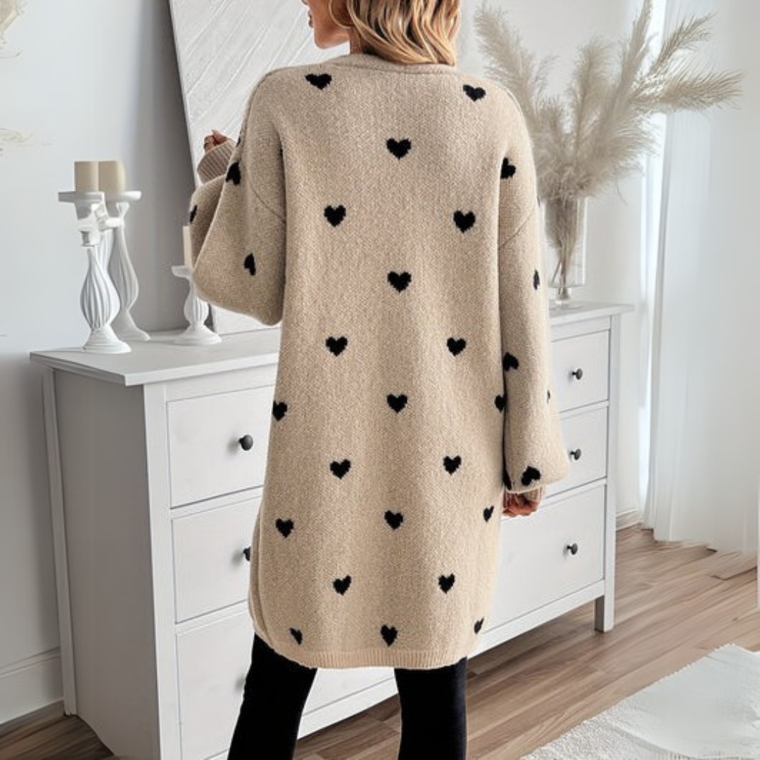 Lucy | Cardigan with Heart Pattern
