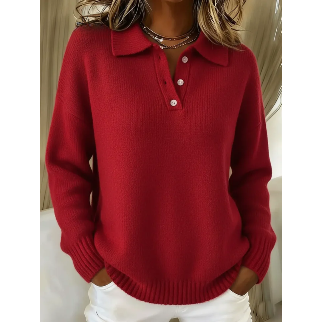 Anna | Soft Polo Sweater