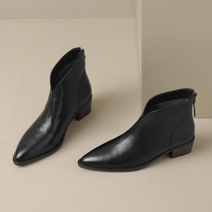 Kate | Luxury Ankle Boots with Low Heel