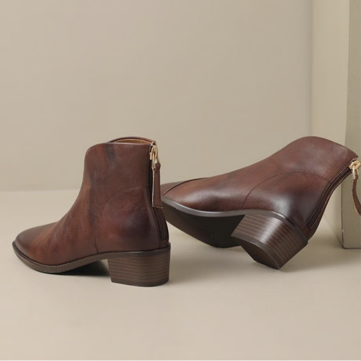 Kate | Luxury Ankle Boots with Low Heel