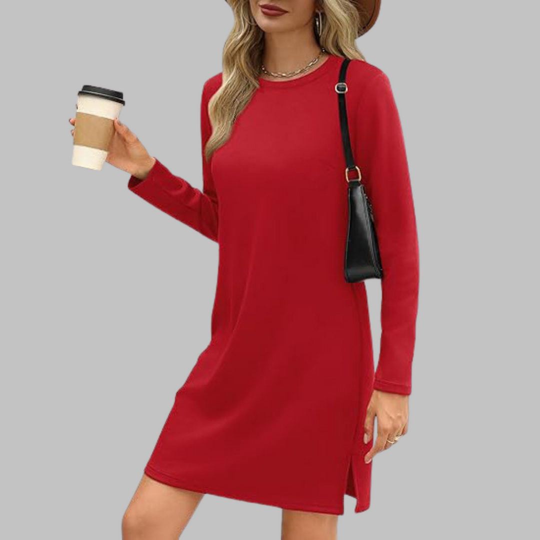 Alayah™ | Comfortable Long Sleeve Round Neck Dress