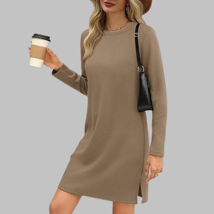 Alayah™ | Comfortable Long Sleeve Round Neck Dress