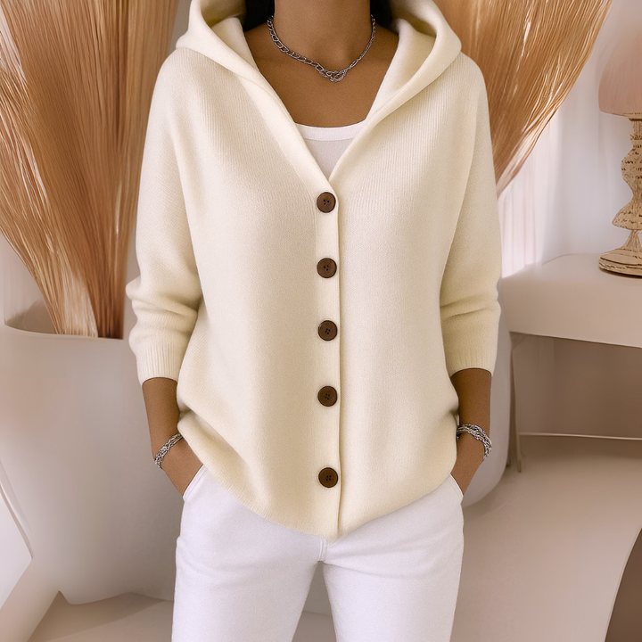 Arvoline – Elegant Hooded Cardigan