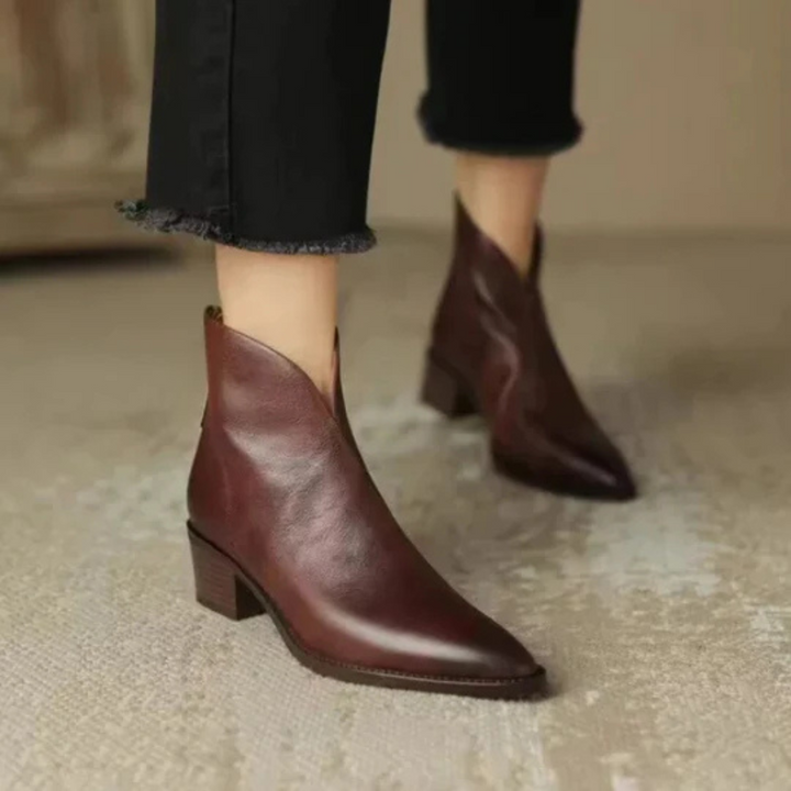 Kate | Luxury Ankle Boots with Low Heel