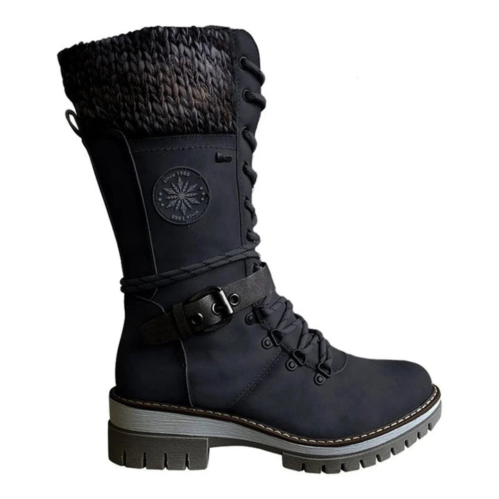 FrostLuxe | Waterproof Mid-Calf Lace-Up Boots