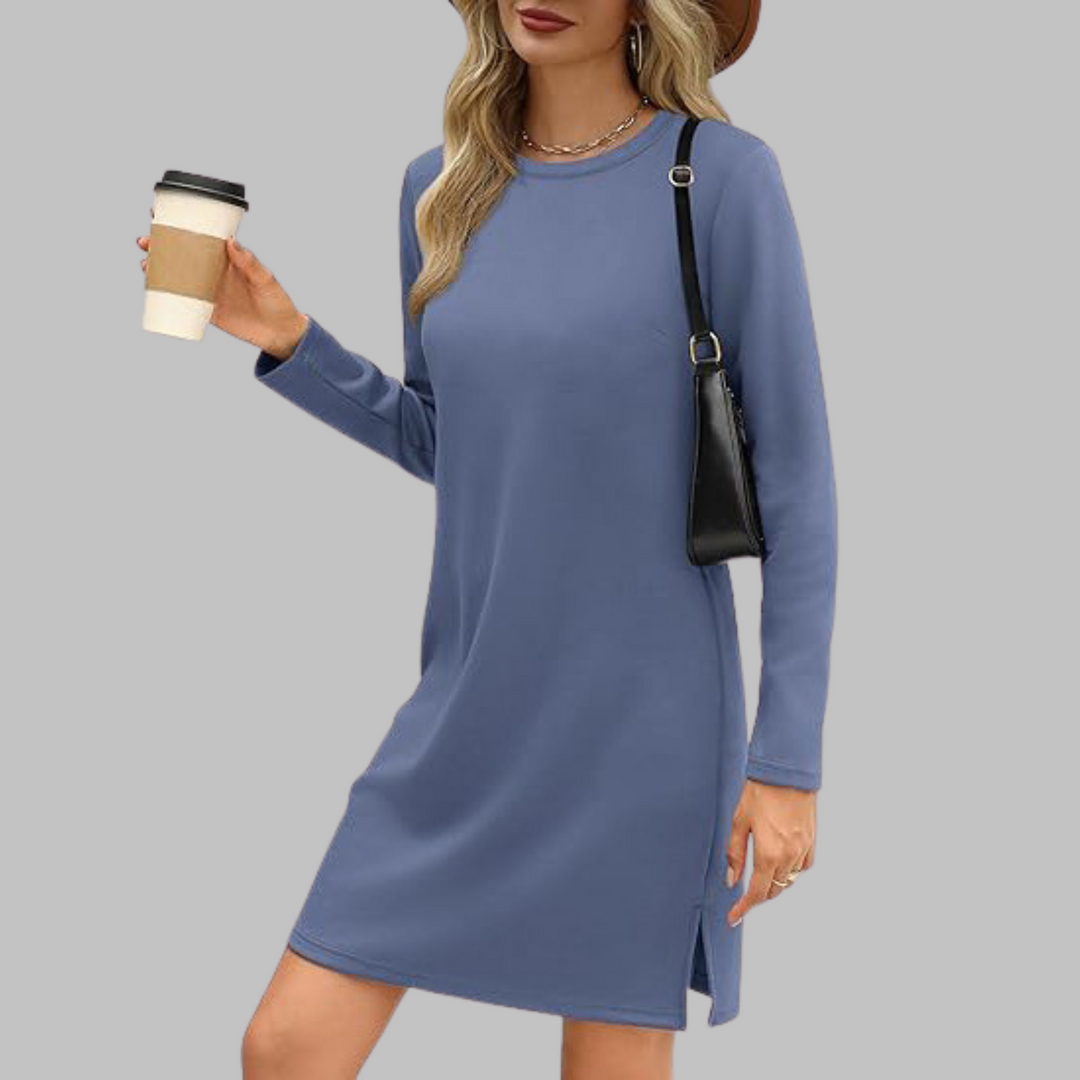 Alayah™ | Comfortable Long Sleeve Round Neck Dress