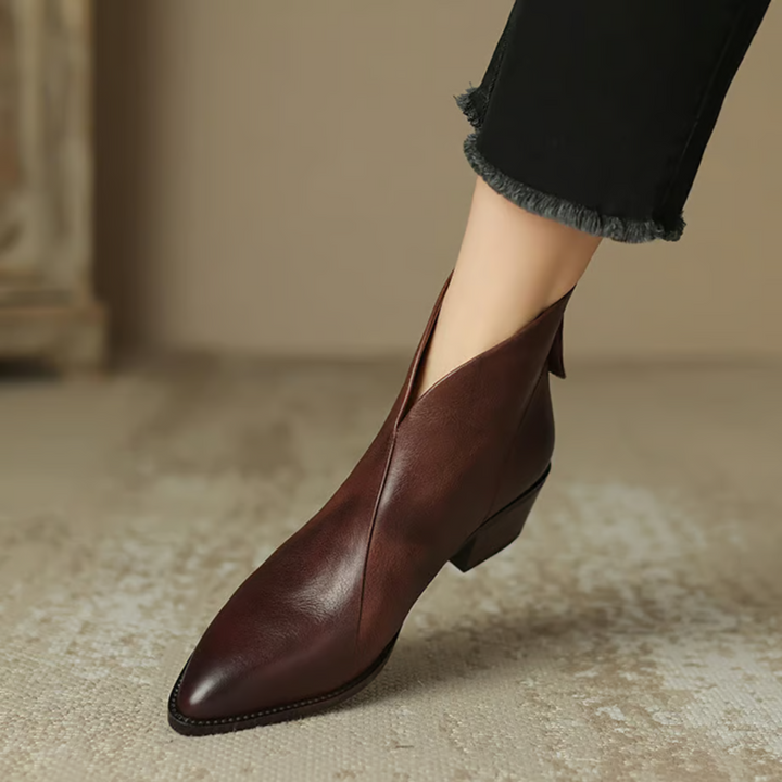 Kate | Luxury Ankle Boots with Low Heel