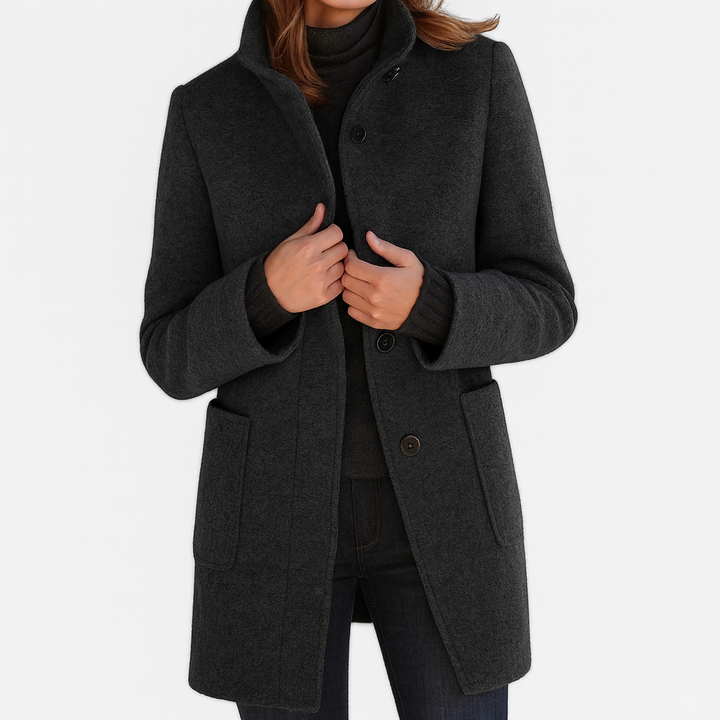 Zana | Women's Coat with High Collar