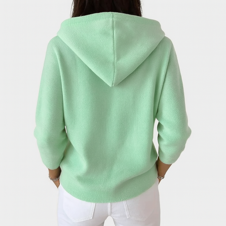 Arvoline – Elegant Hooded Cardigan