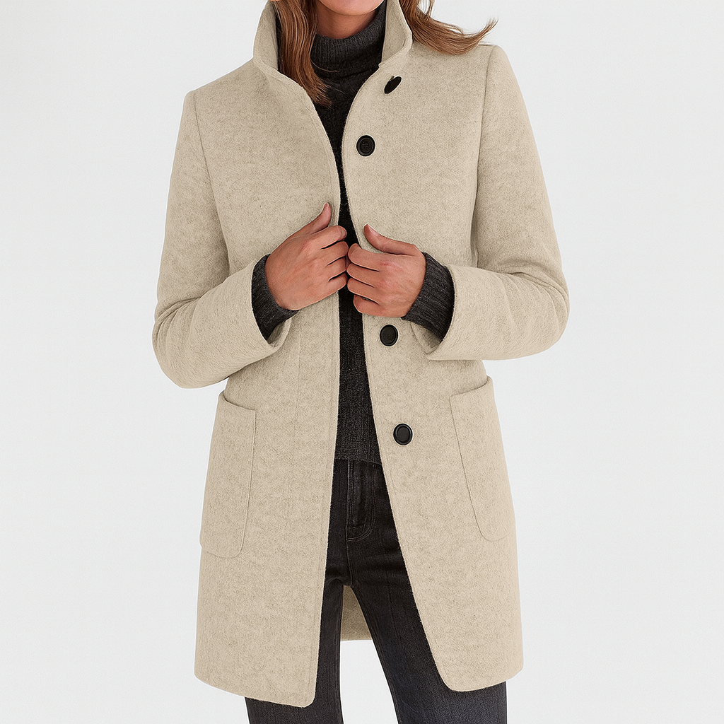 Zana | Women's Coat with High Collar