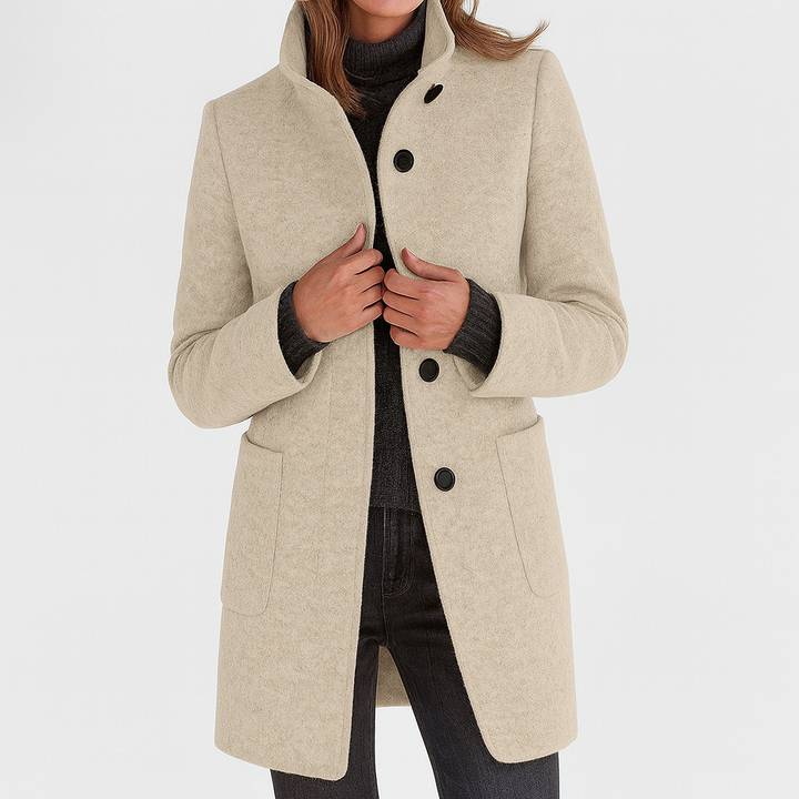 Zana | Women's Coat with High Collar