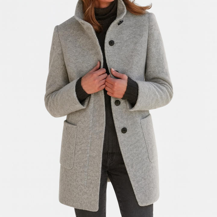 Zana | Women's Coat with High Collar