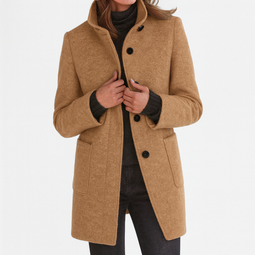 Zana | Women's Coat with High Collar