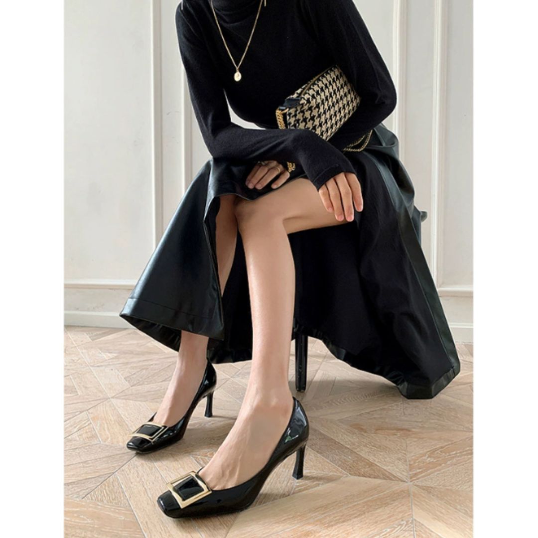 Everly & Rose Teona™ | Elegant Sandals with Square Toe and Medium Heel for a Refined Style