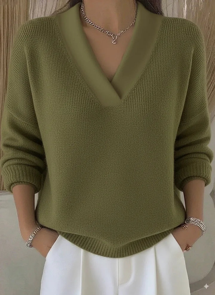 Lavenor – Soft Knit V-Neck Sweater