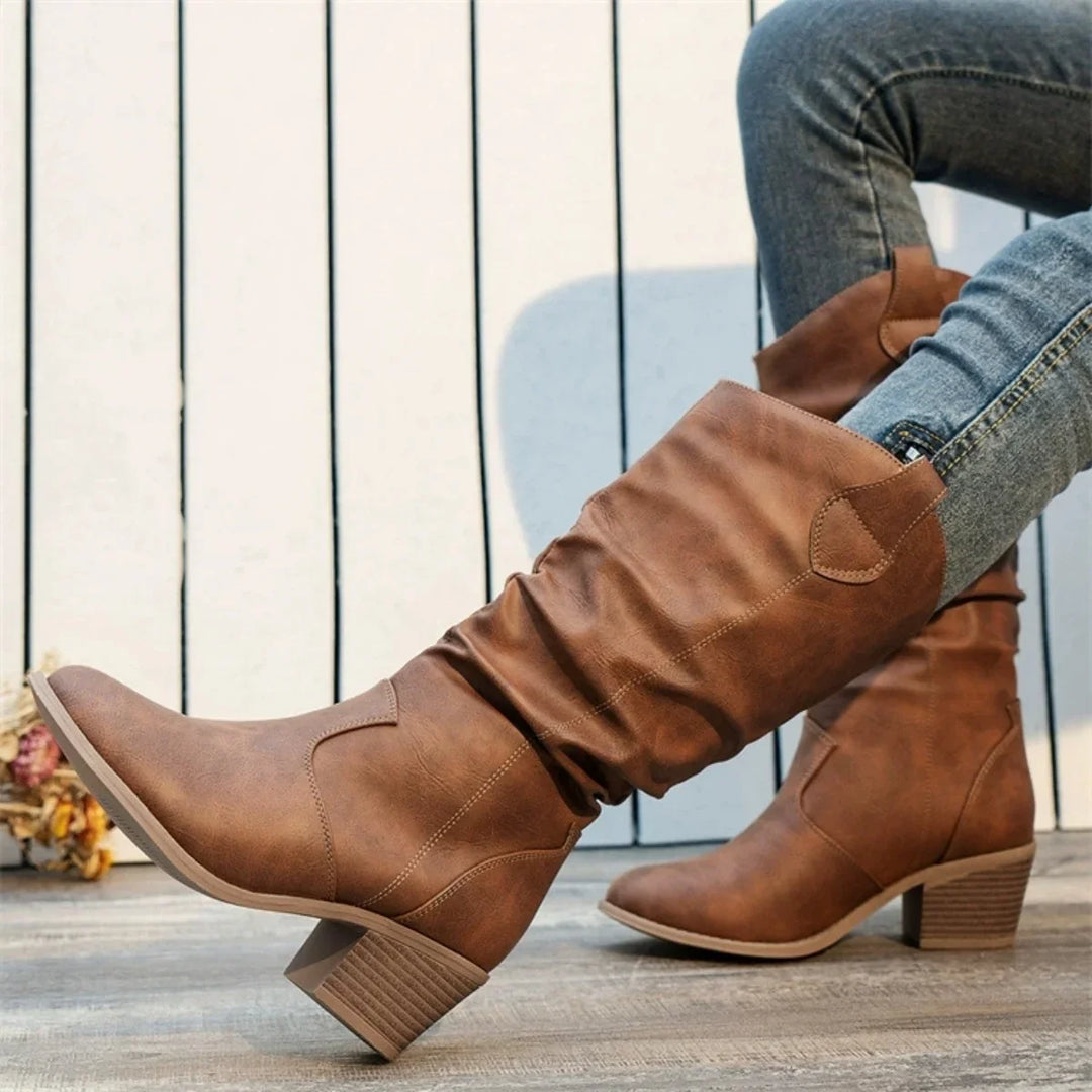 Dawn - Western Leather Boots